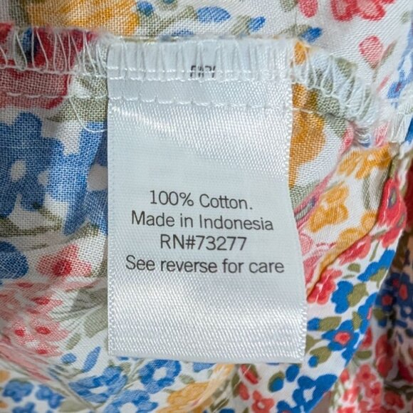 Croft & Barrow Floral Shirt Womens Size Large Multicolor Long Sleeve V Neck - Picture 5 of 10